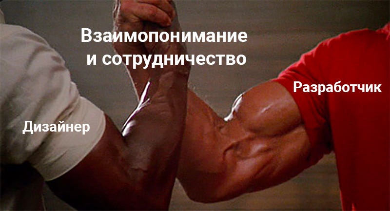 Дизайнер и разработчик работаю вместе над мобильным приложением