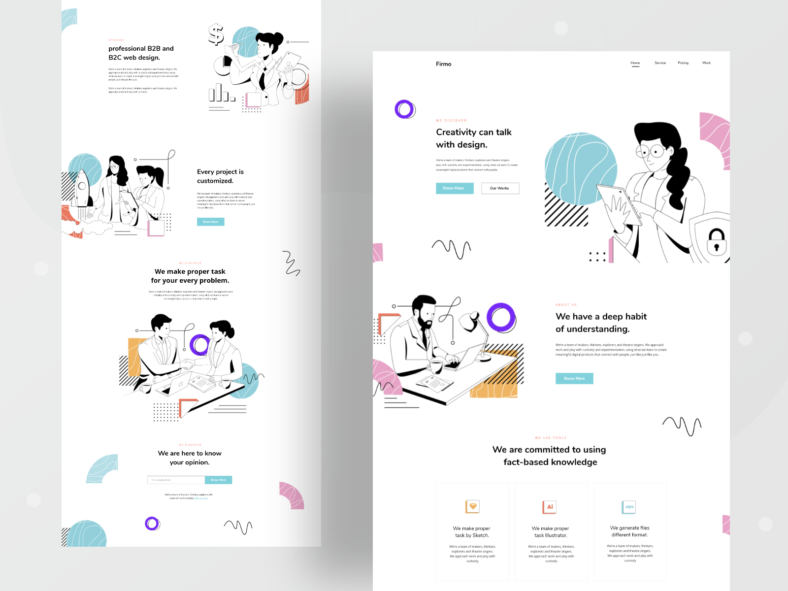 Design Firm landing page
