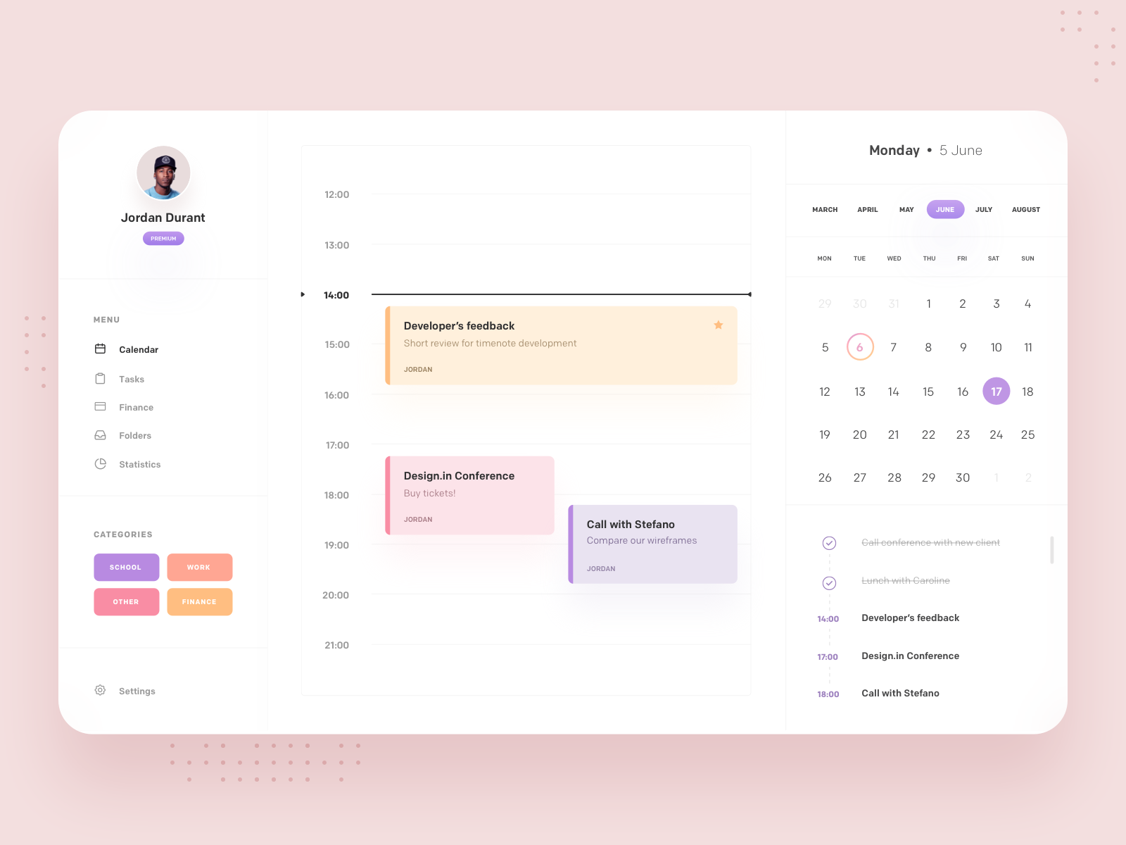 TimeNote Desktop App (small redesign)