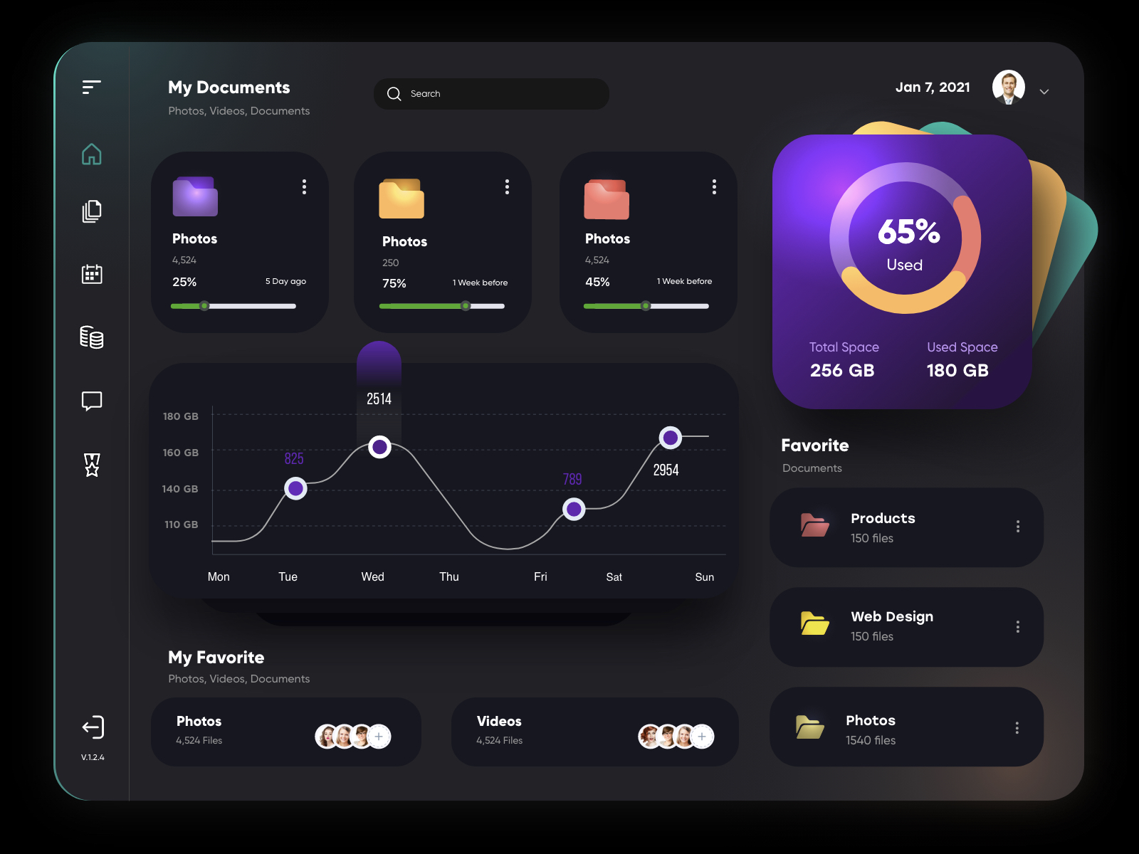 File Manager Dashboard design